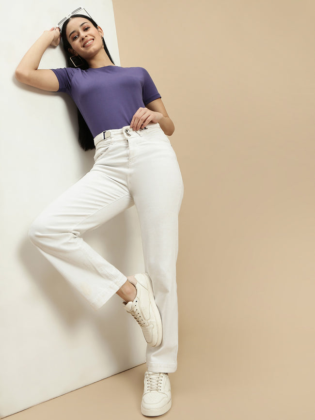 Women Blue Half Sleeve Top