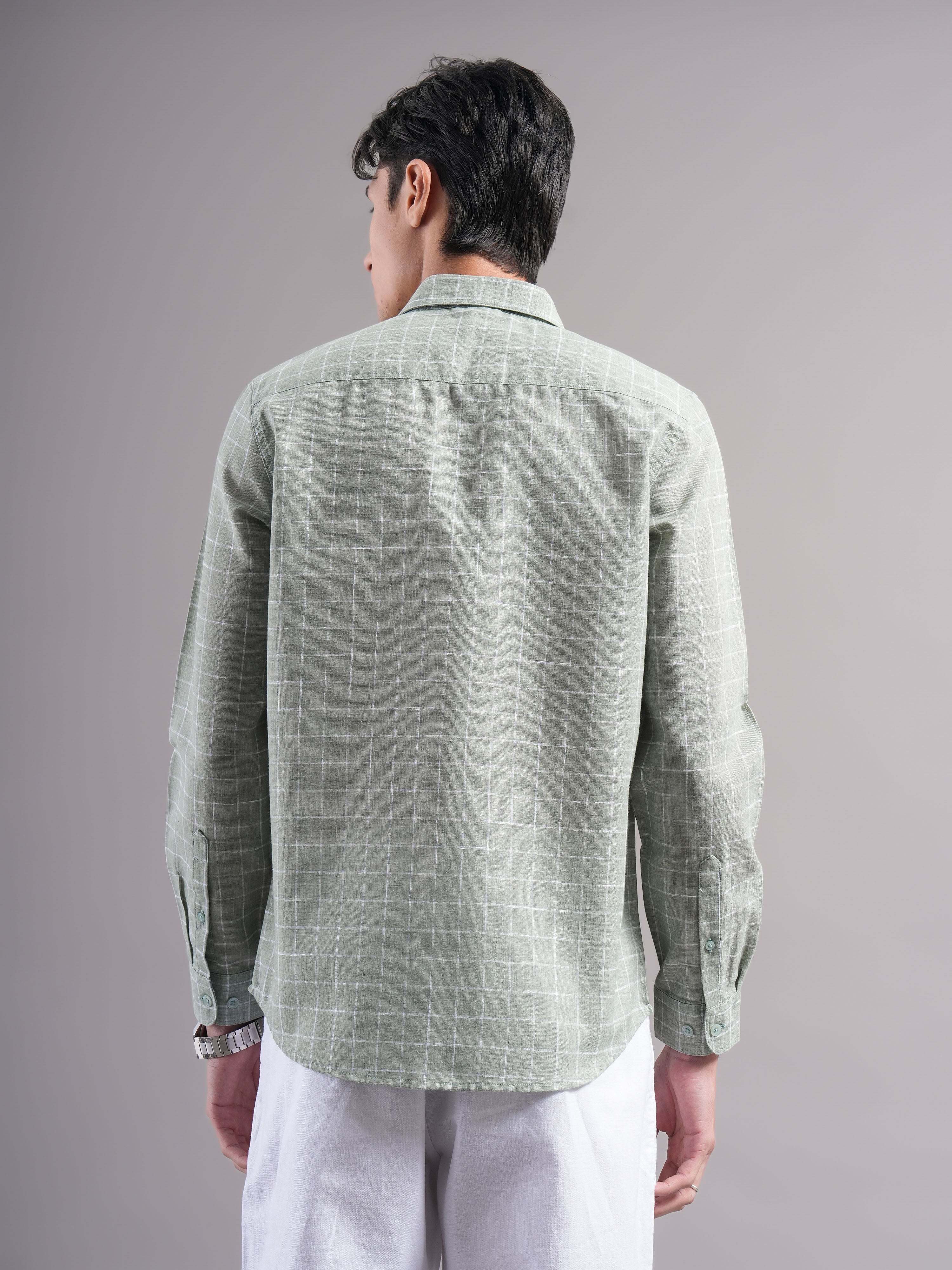 Men Polycotton Checked Shirts