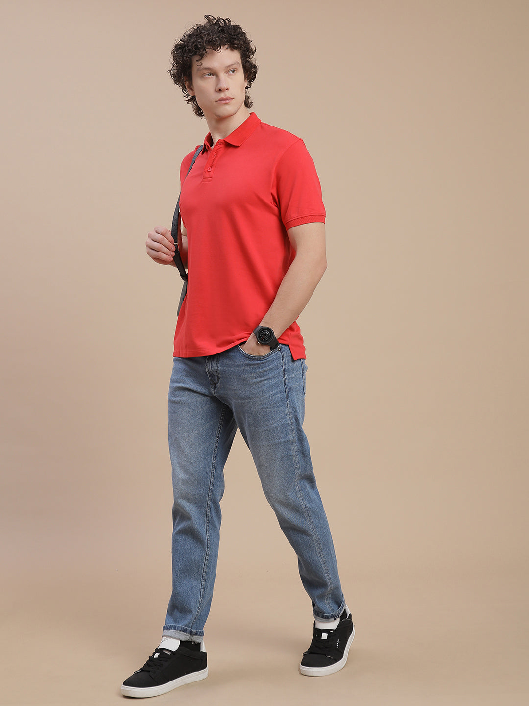 Men Red Regular Fit T-Shirt