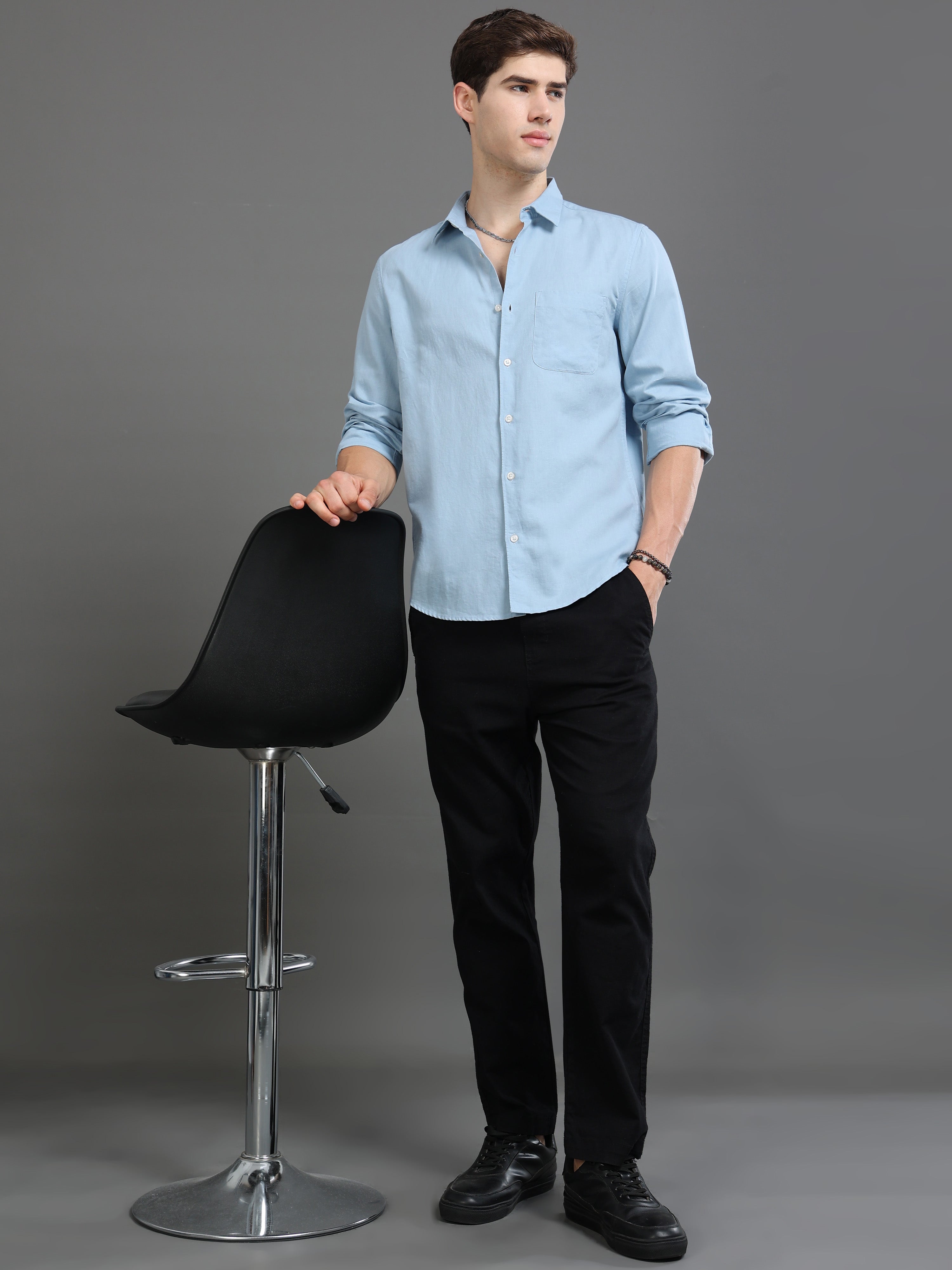Men Blue Slim Fit Shirt