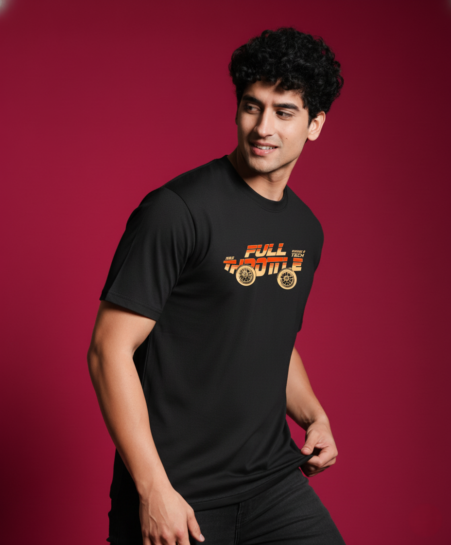 Men Round Neck Cotton T-Shirt