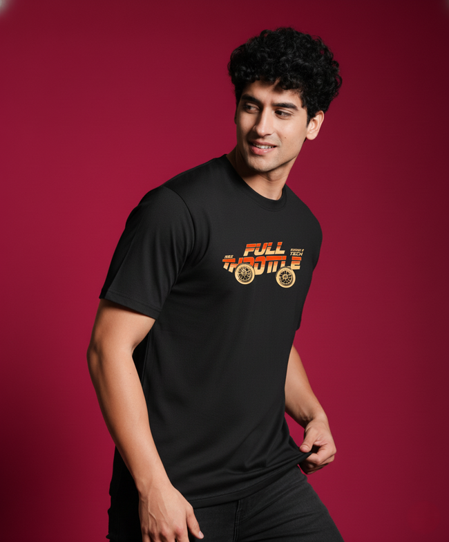 Men Round Neck Cotton T-Shirt