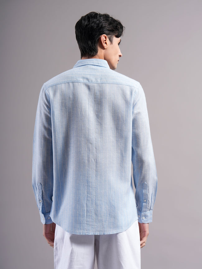 Men Lyocell Striped Shirts