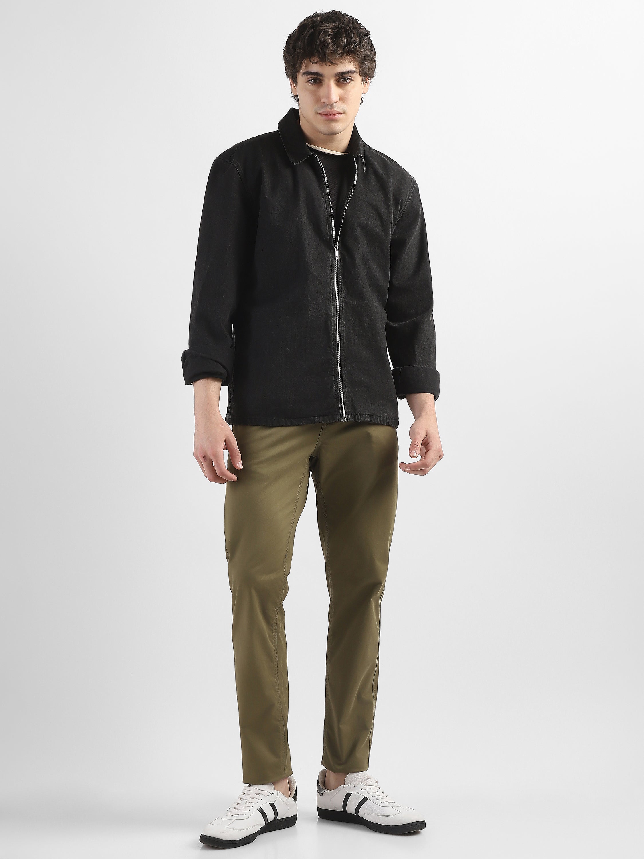 Men Brown Mid Rise Regular Fit Trouser