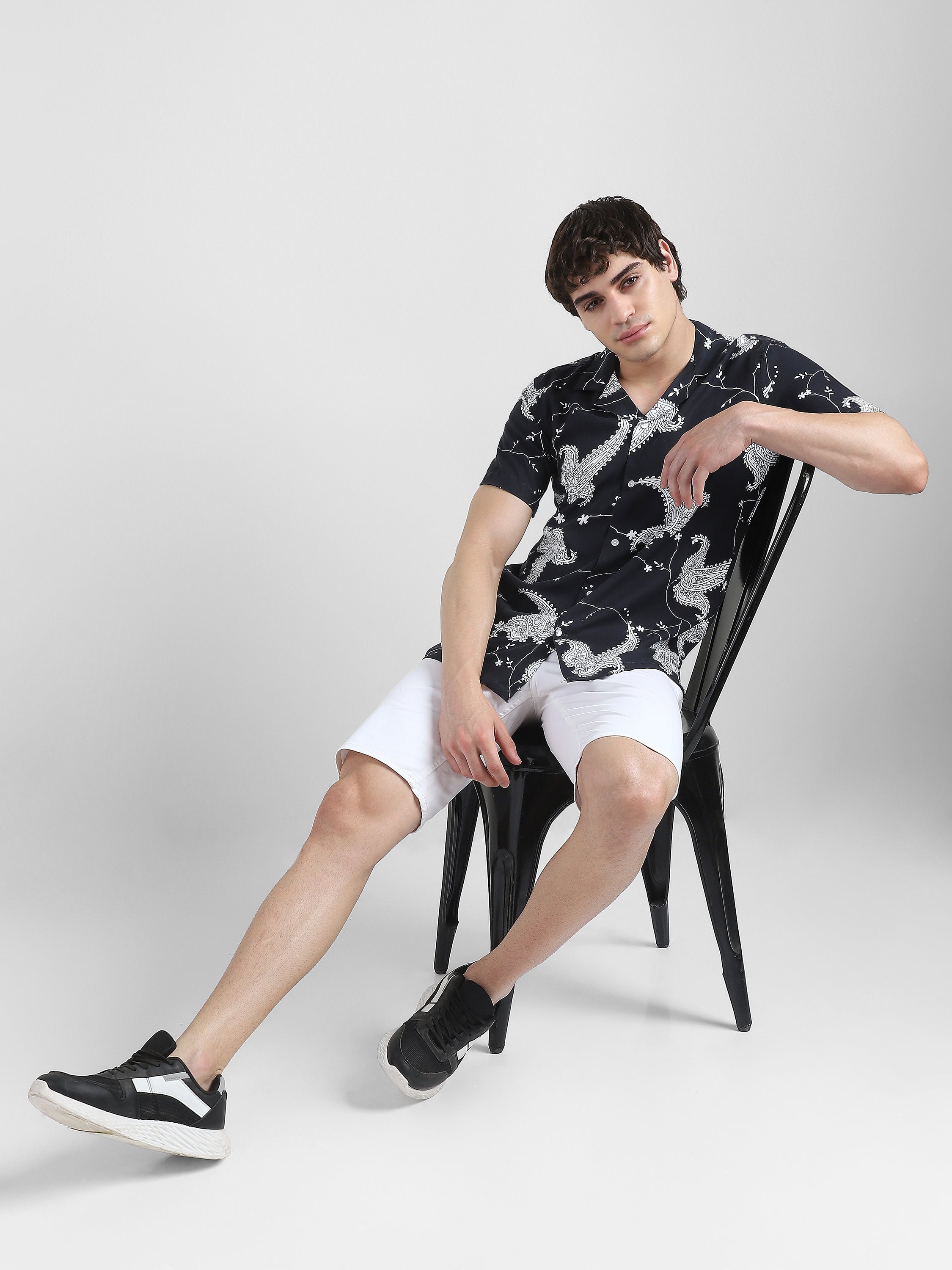 Men Black Comfort Fit Shirts