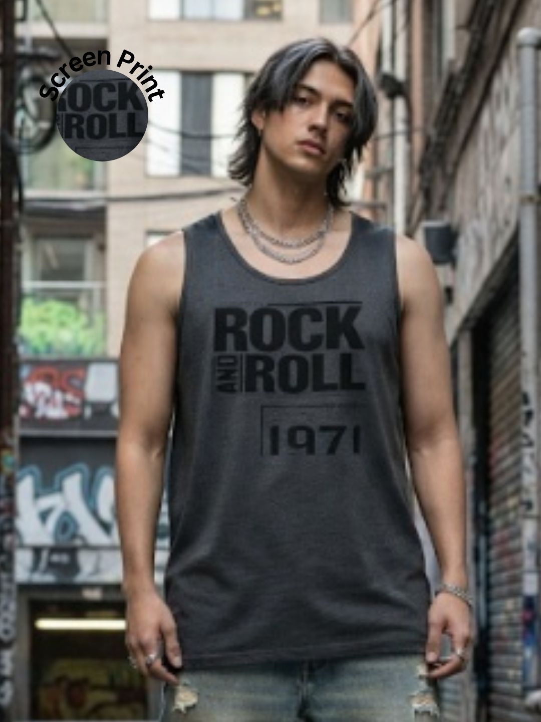 Men Grey Printed T-shirt