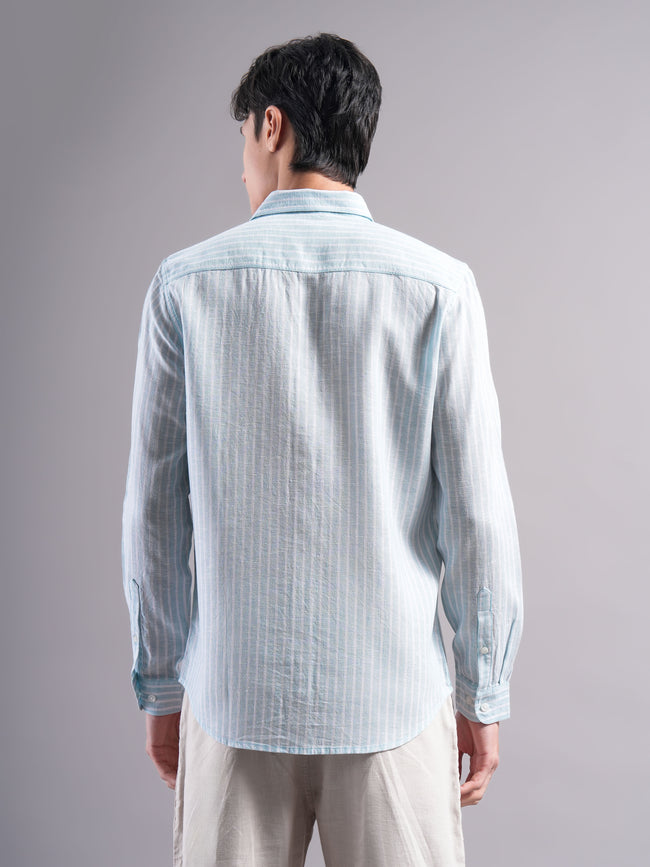 Men Lyocell Striped Shirts