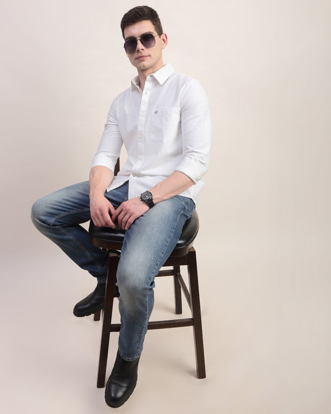 Men White Oxford Shirt