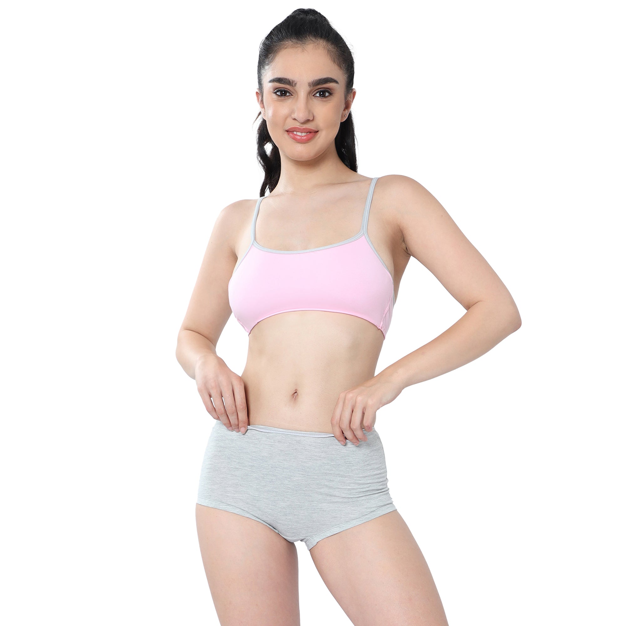 Women Grey Midrise Comfort Boyshorts