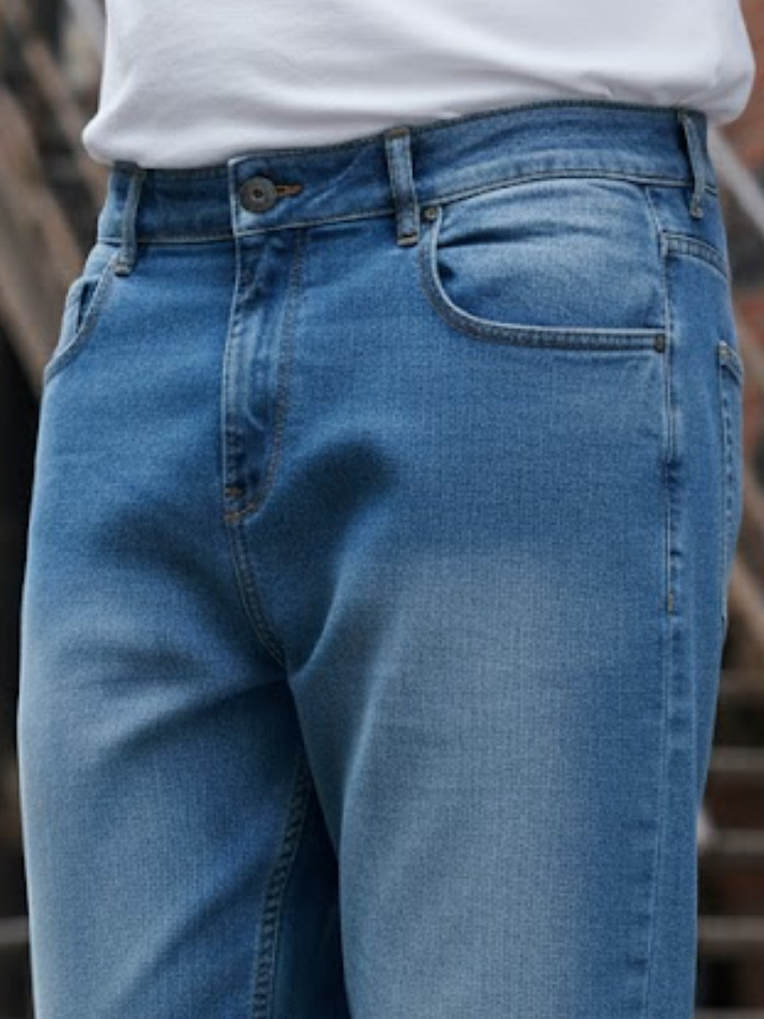 Men Blue Mid-Rise Jeans