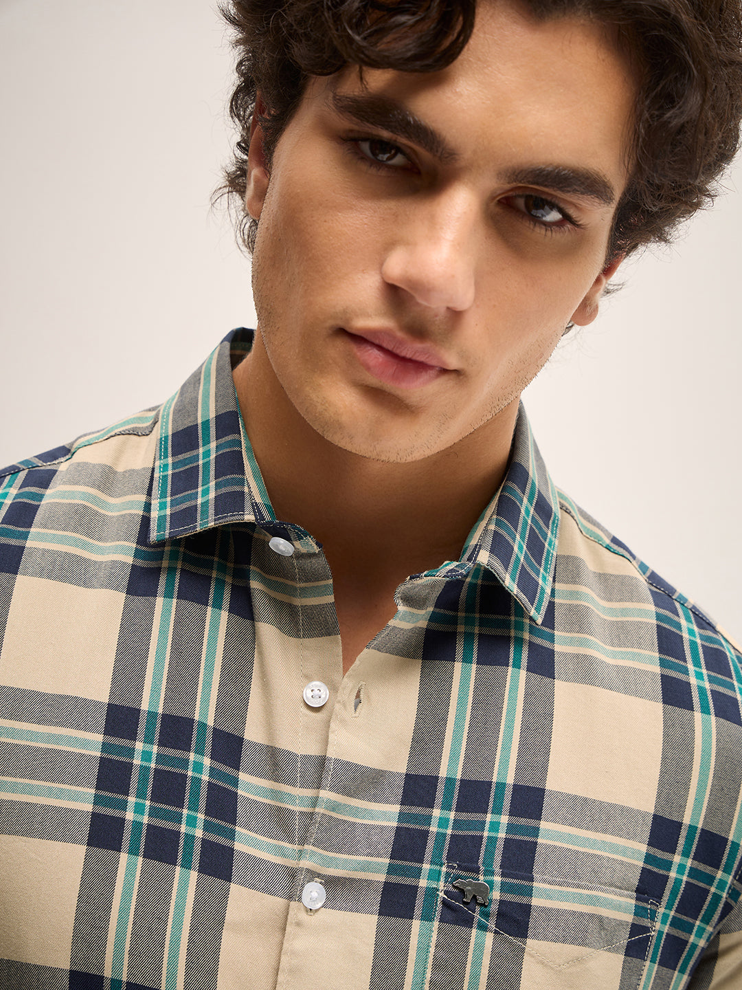 Men Multi-Color Checked Slim Fit Casual Shirt