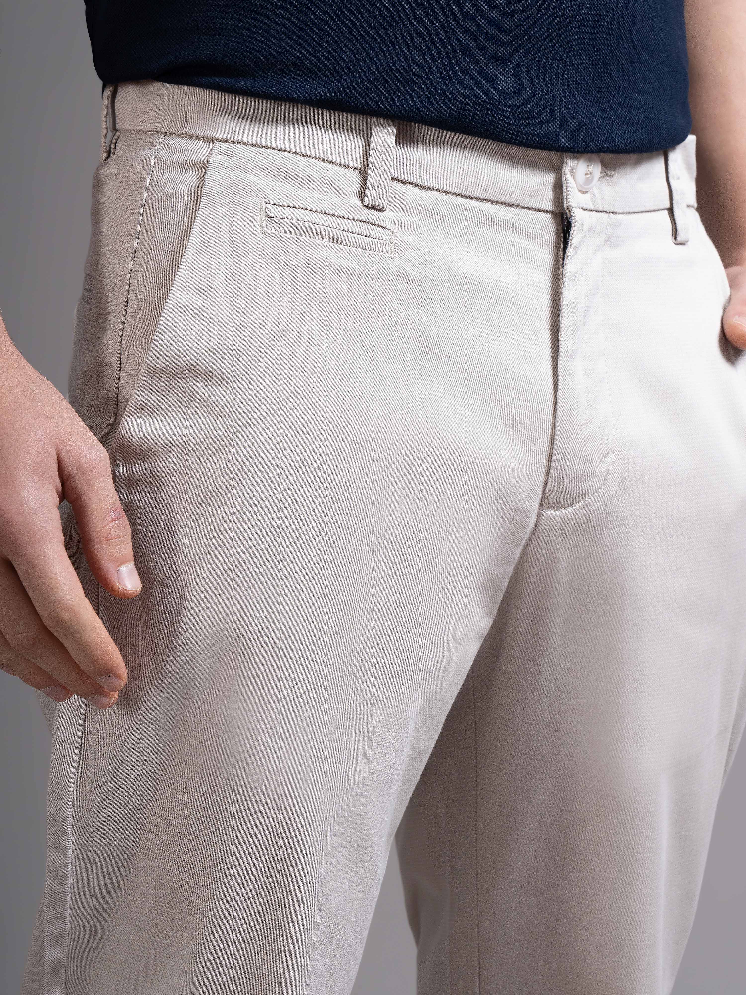 Men Beige Smart Slim Fit Chinos