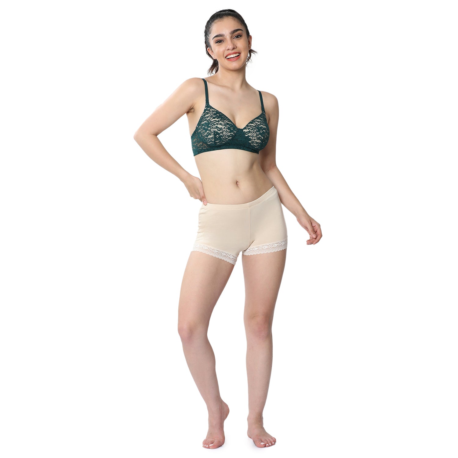 Women Beige Ultralight Hot Shorts