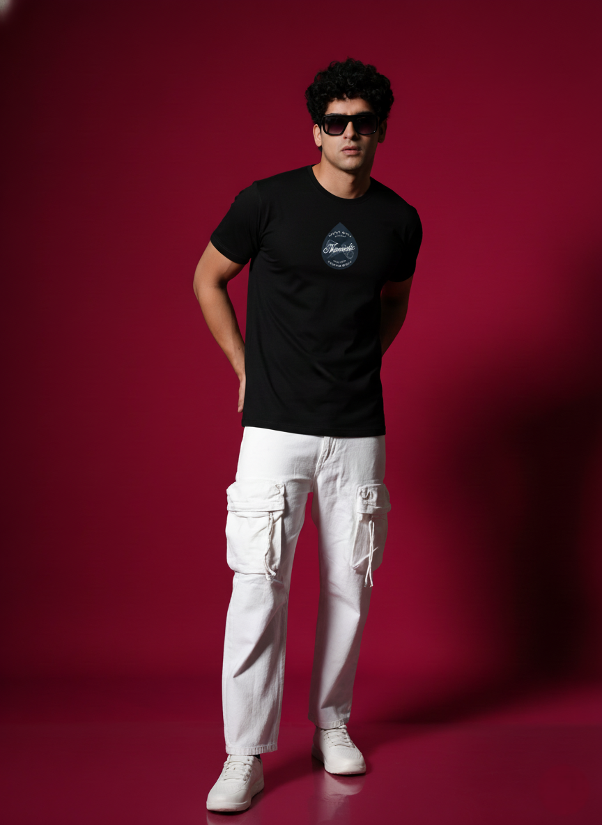 Men Round Neck Cotton T-Shirt