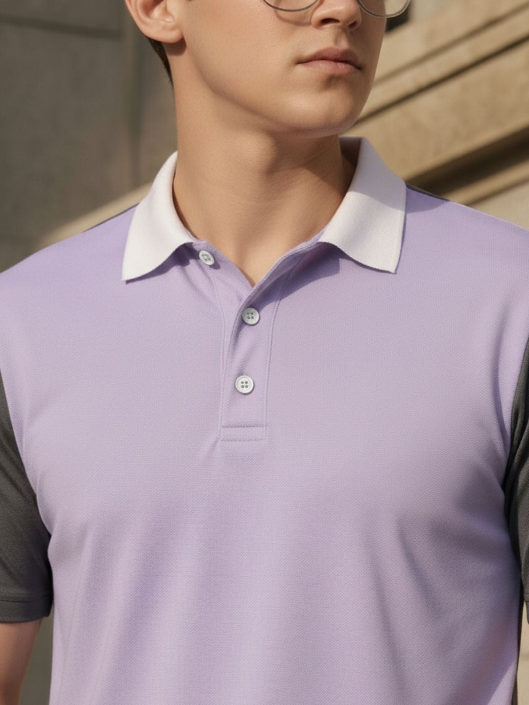 Men Cotton Polo Collar T-Shirt