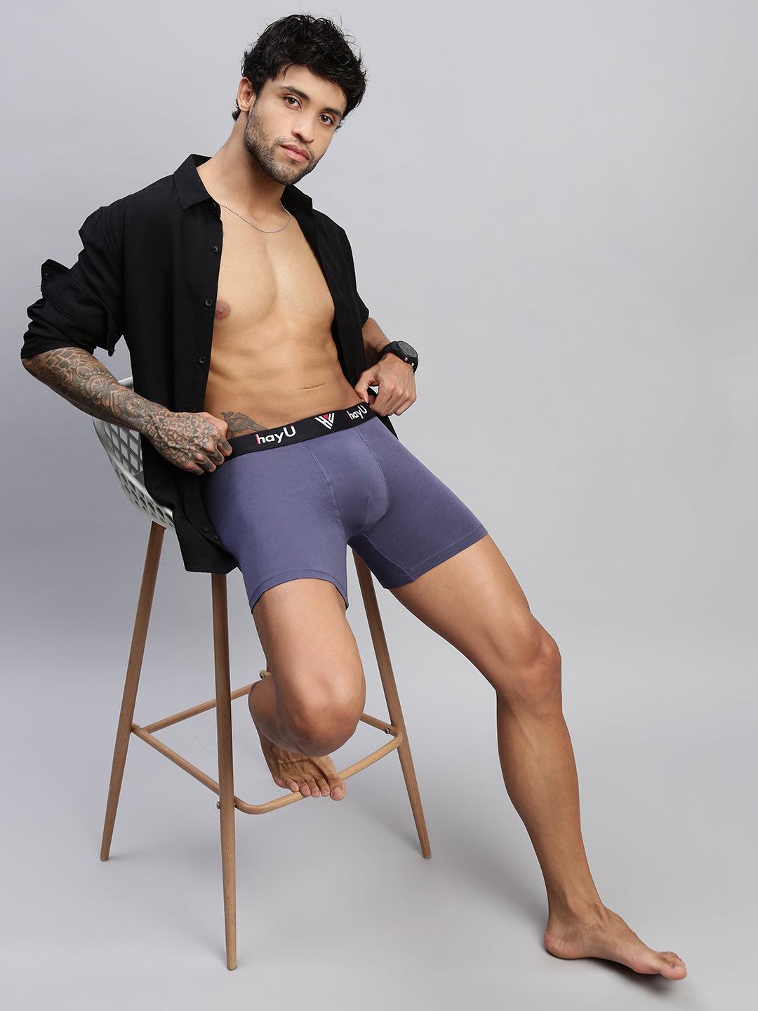 Men Cotton Elastane Boxer Briefs
