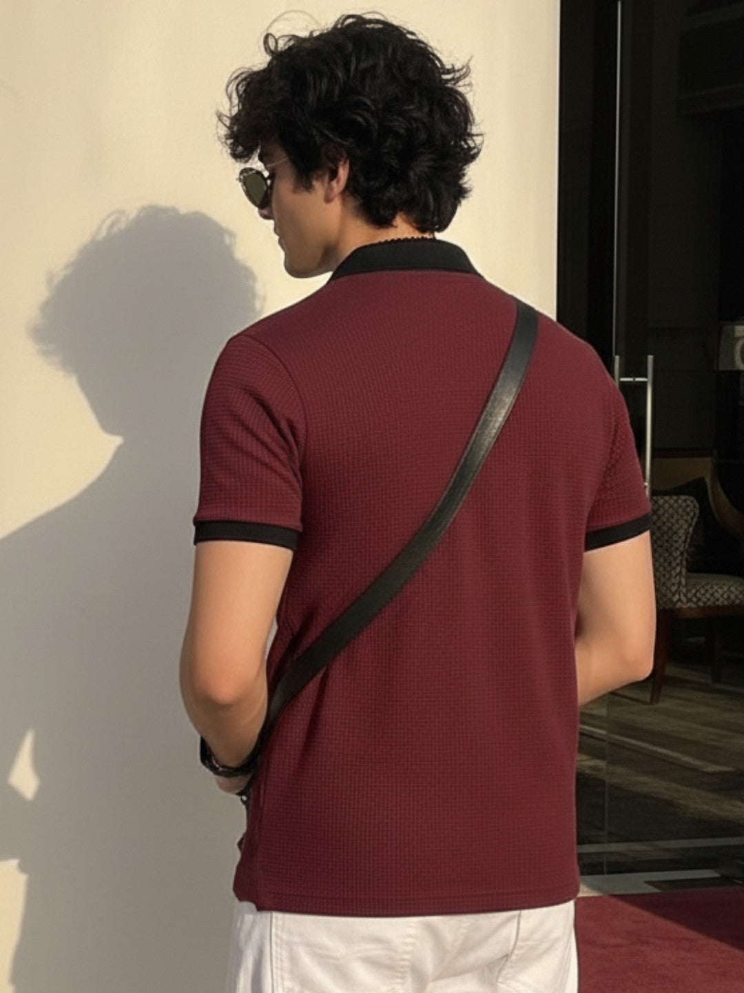 Men Wine Polo T-Shirt