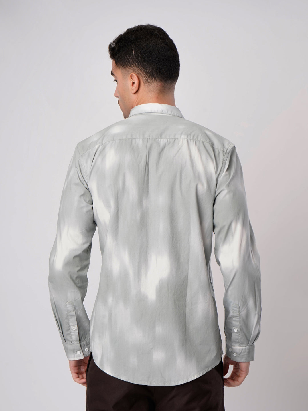 Men Green Abstract Printed Shirt