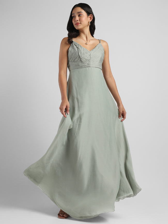 Women Green Maxi Dress