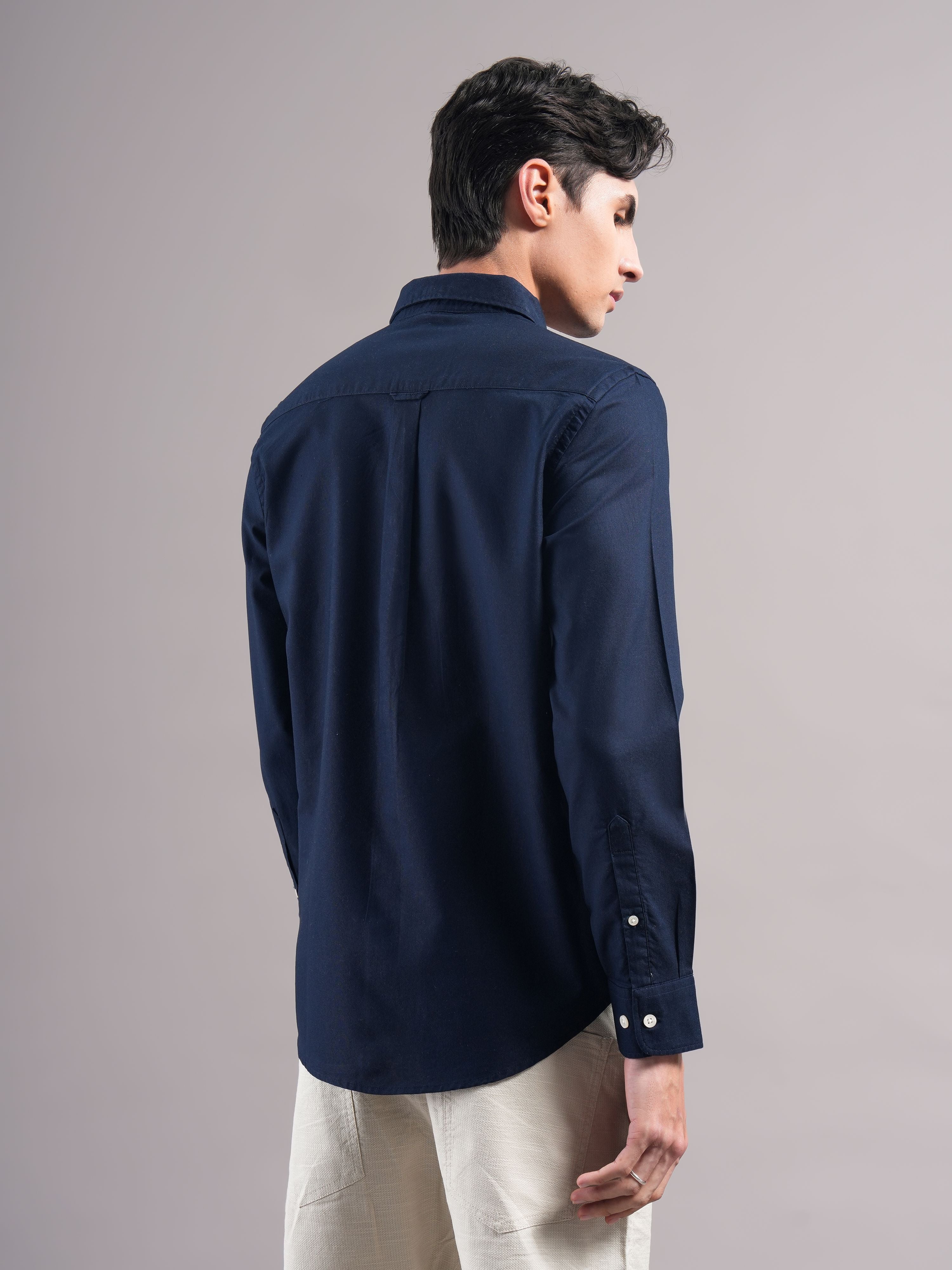 Men Navy Casual Shirt