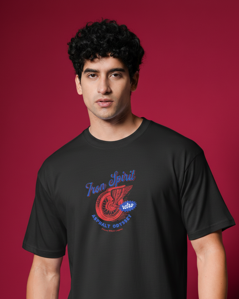 Men Round Neck Cotton T-Shirt