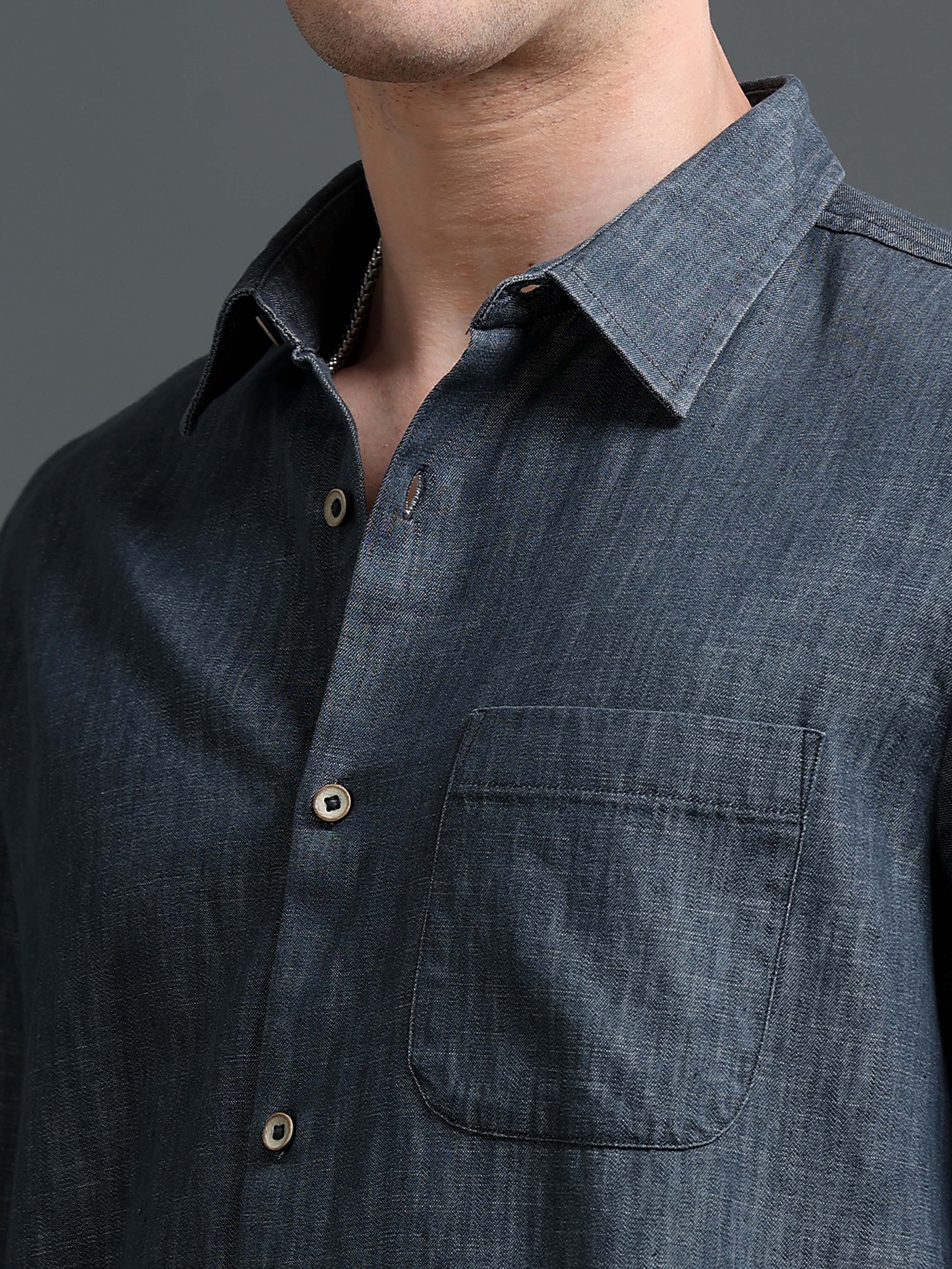 Men Grey Rupo Rainy Shirt