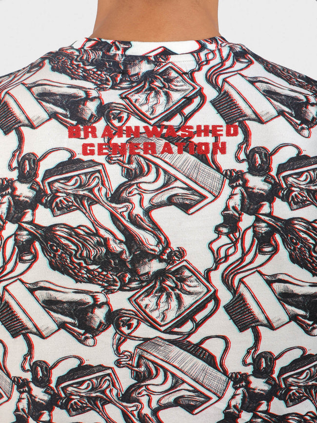 Men Embroidered Printed Tee