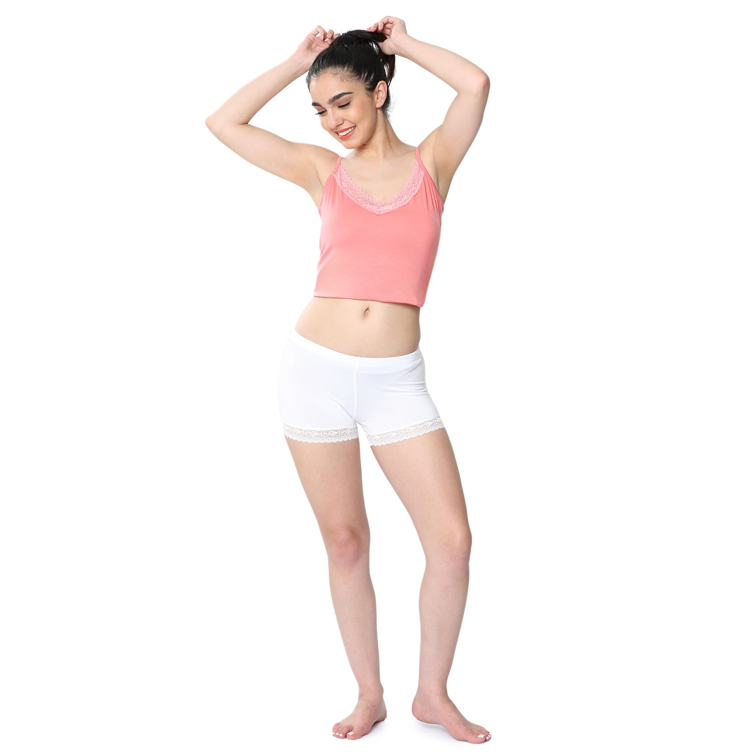 Women White Ultralight Hot Shorts