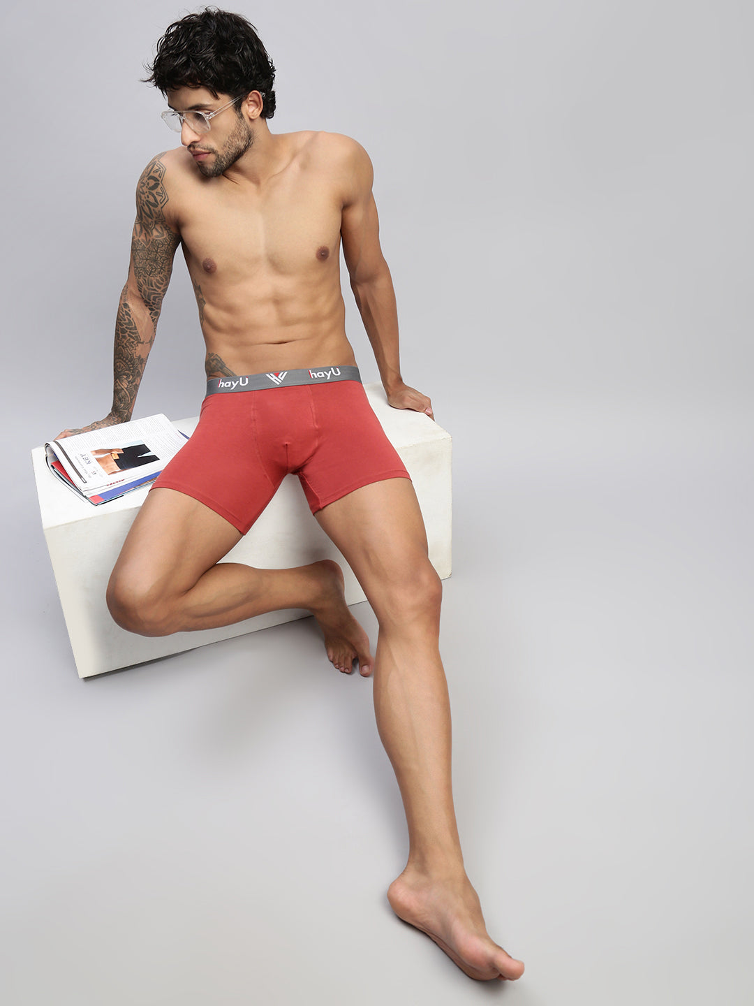 Men Red Boxer Briefs