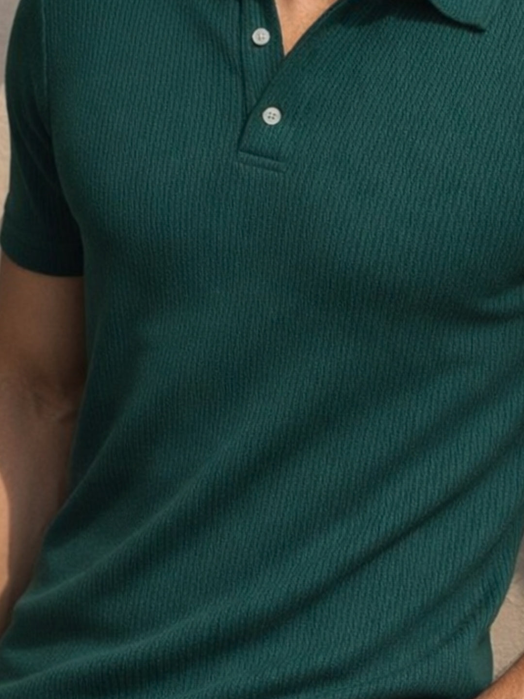 Men Teal Polo T-Shirt