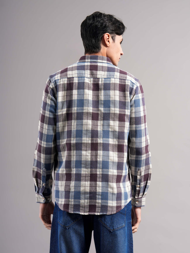 Men Cotton Checked Shirts