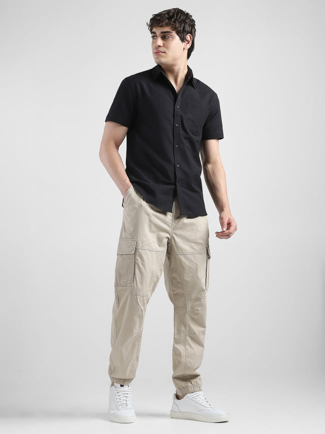 Men Black Regular Fit Shirt
