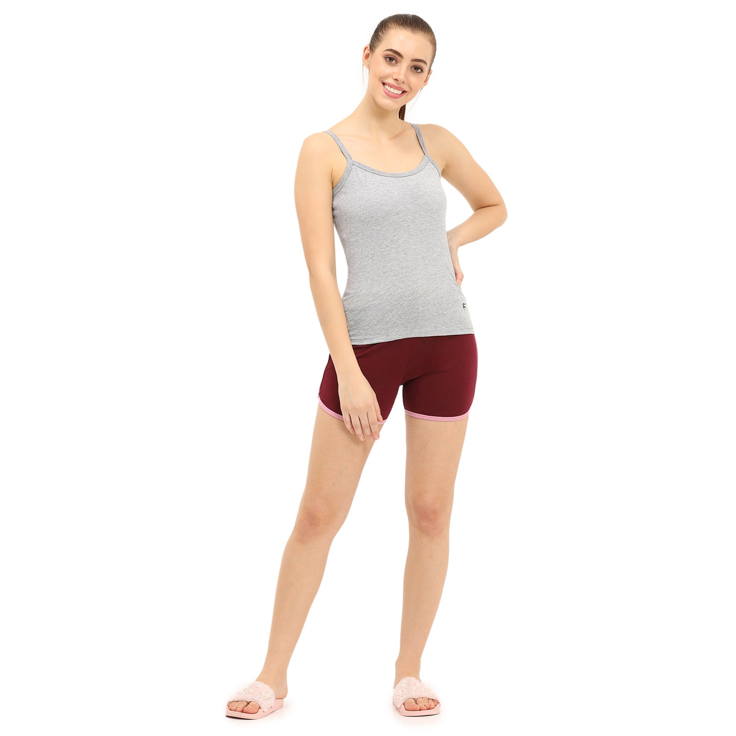 Regular Fit Round Neck Short Length Basic Camisole