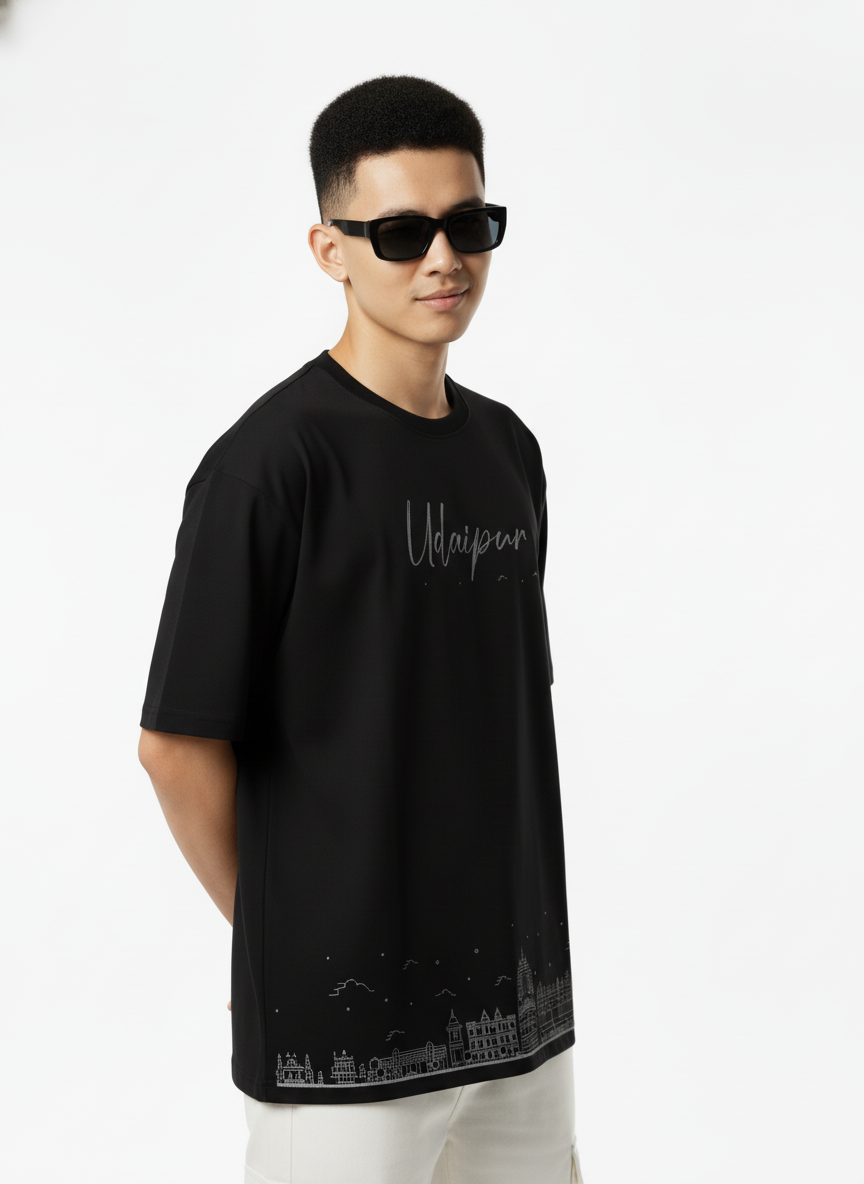 Men Printed Cotton Oversized T-Shirt
