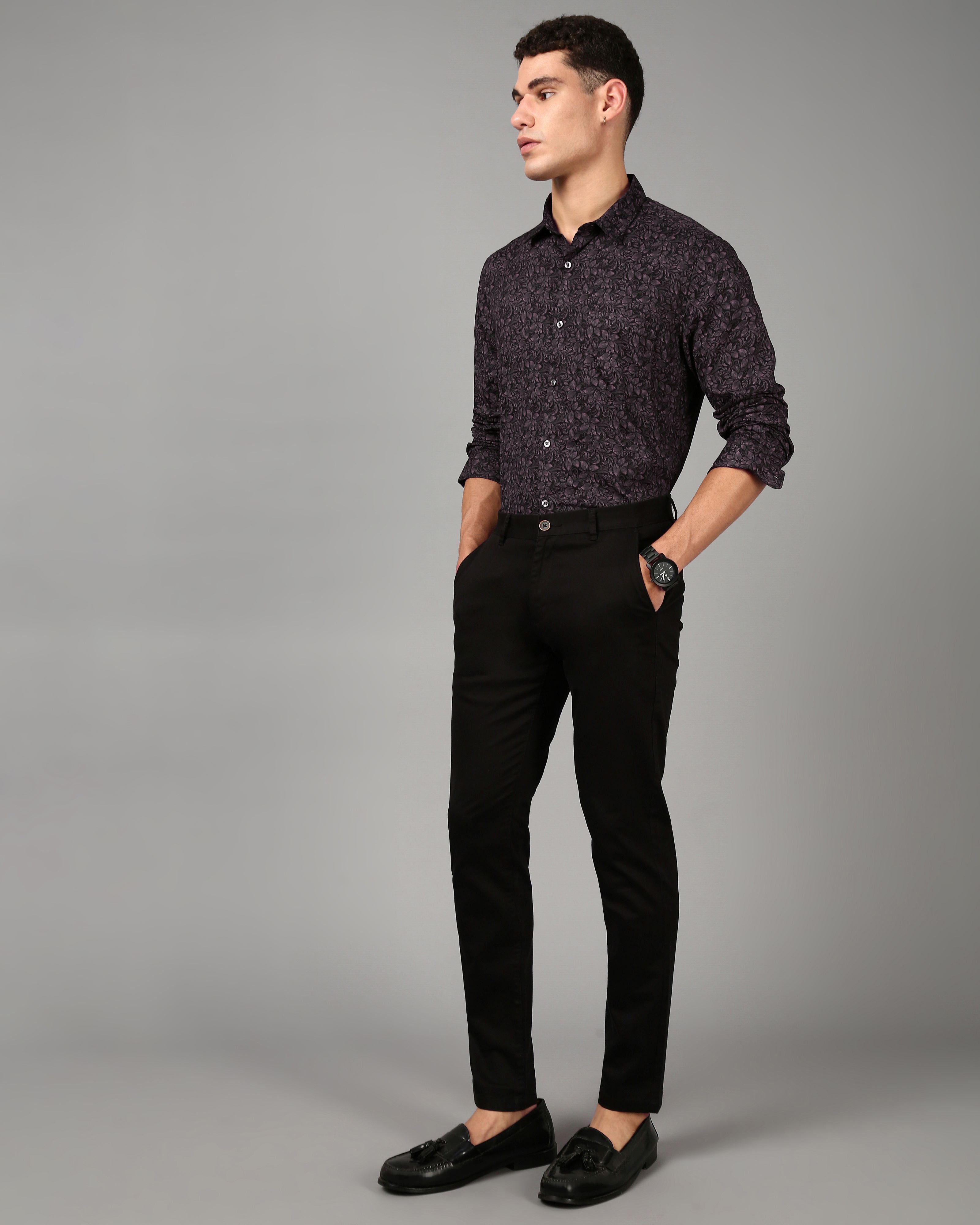 Men Brown Slim Fit Shirt
