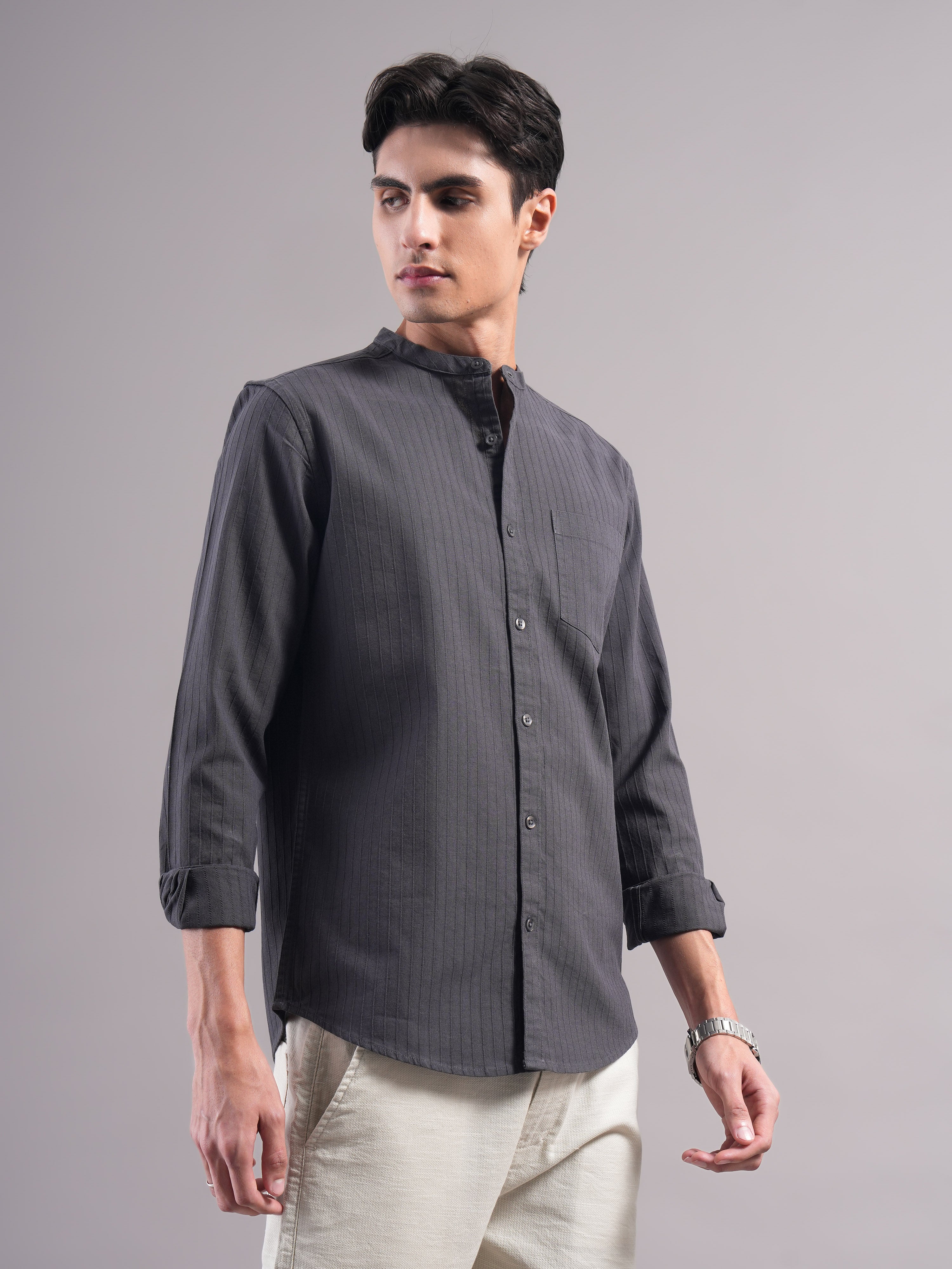 Men Cotton Striped Shirts