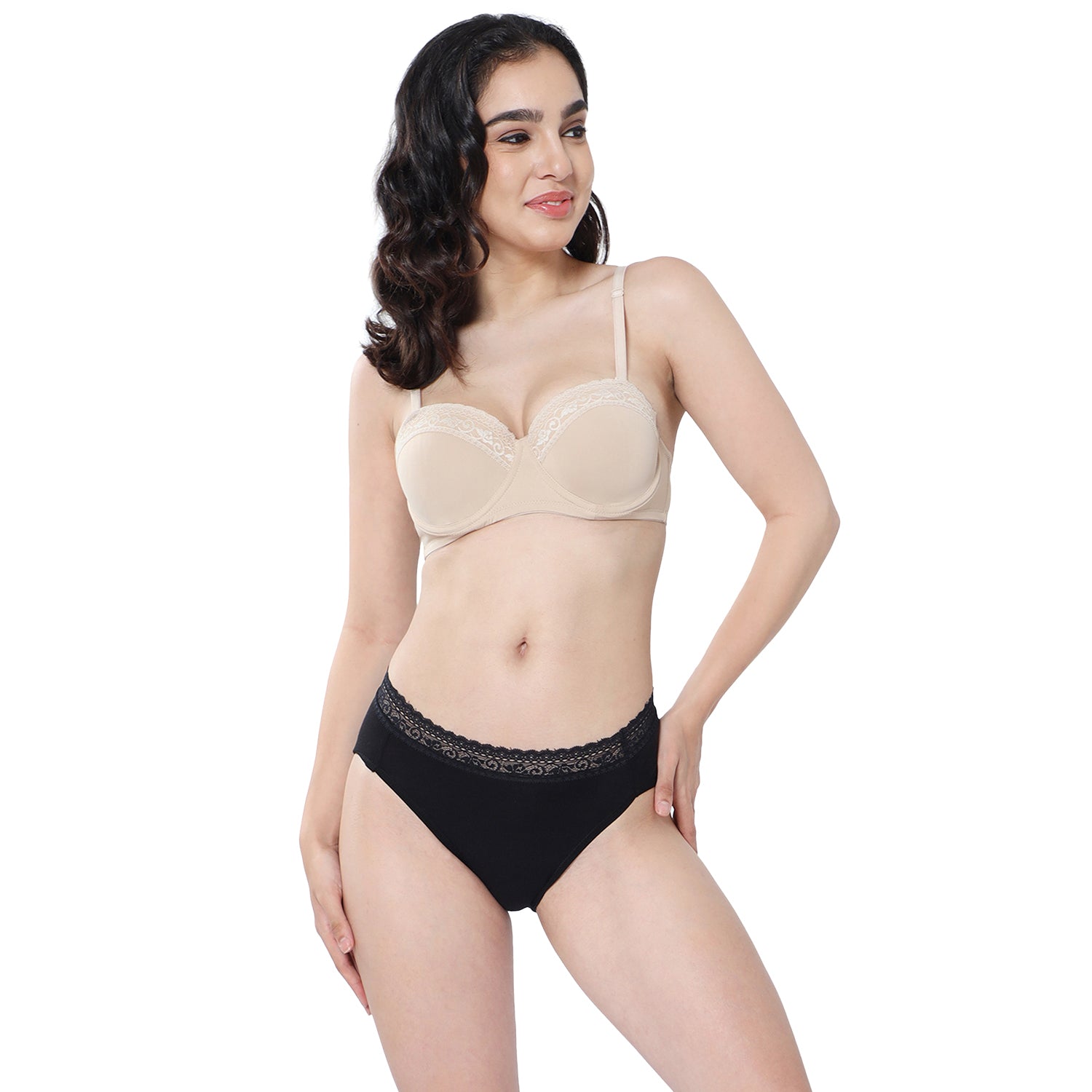 Medium Rise 3/4th Coverage Lace Hipster Pack Of 2