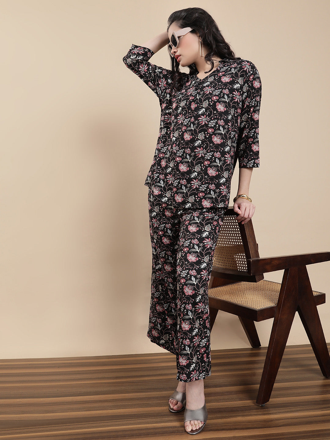 Women Black Festive Top