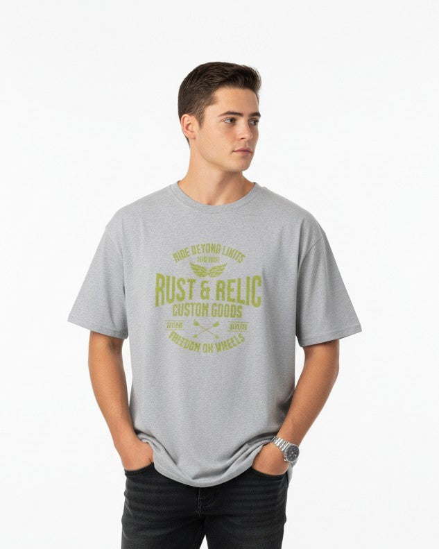 Men Oversized Cotton Printed T-Shirt