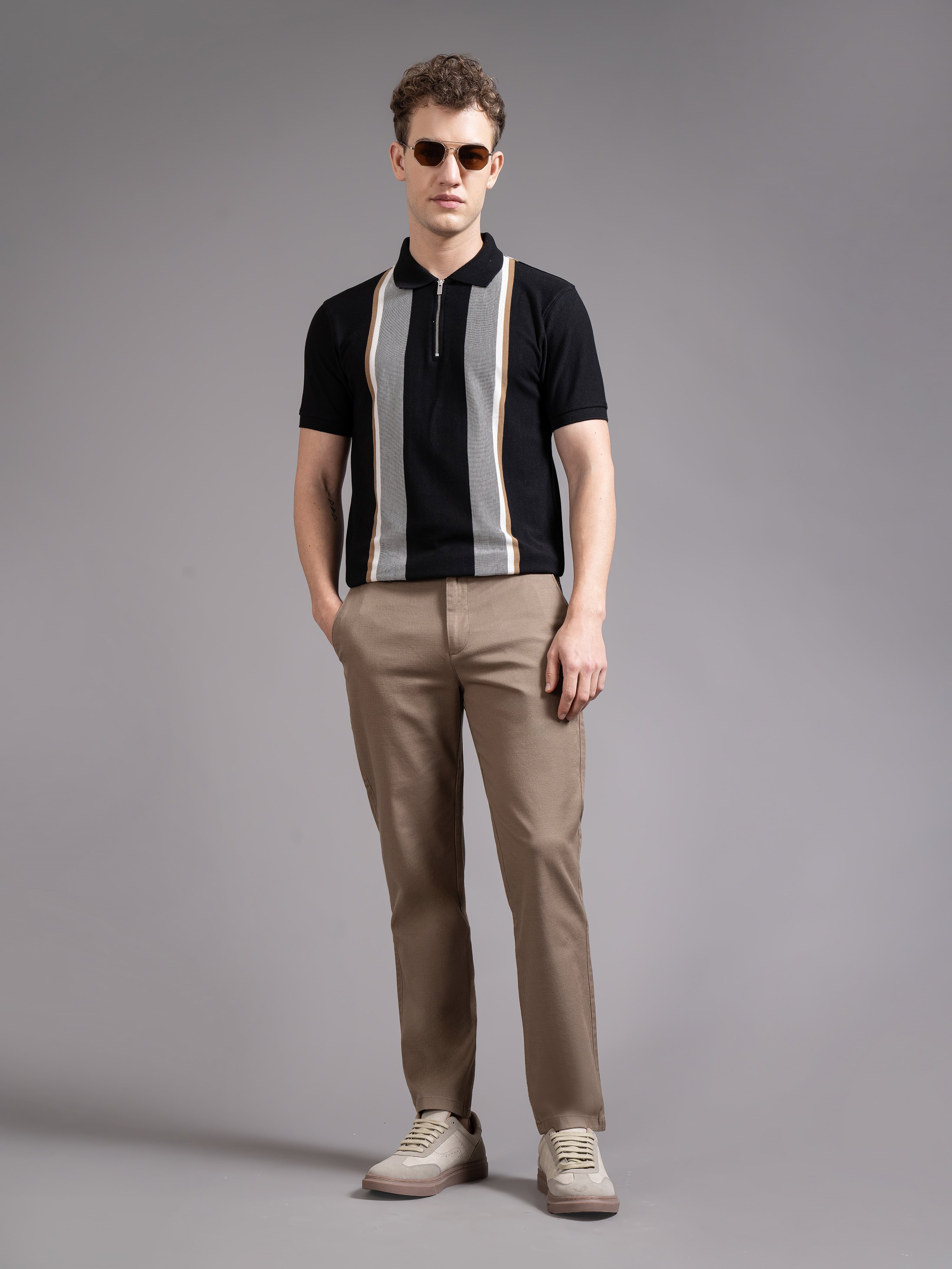 Men Brown Smart Slim Fit Chinos