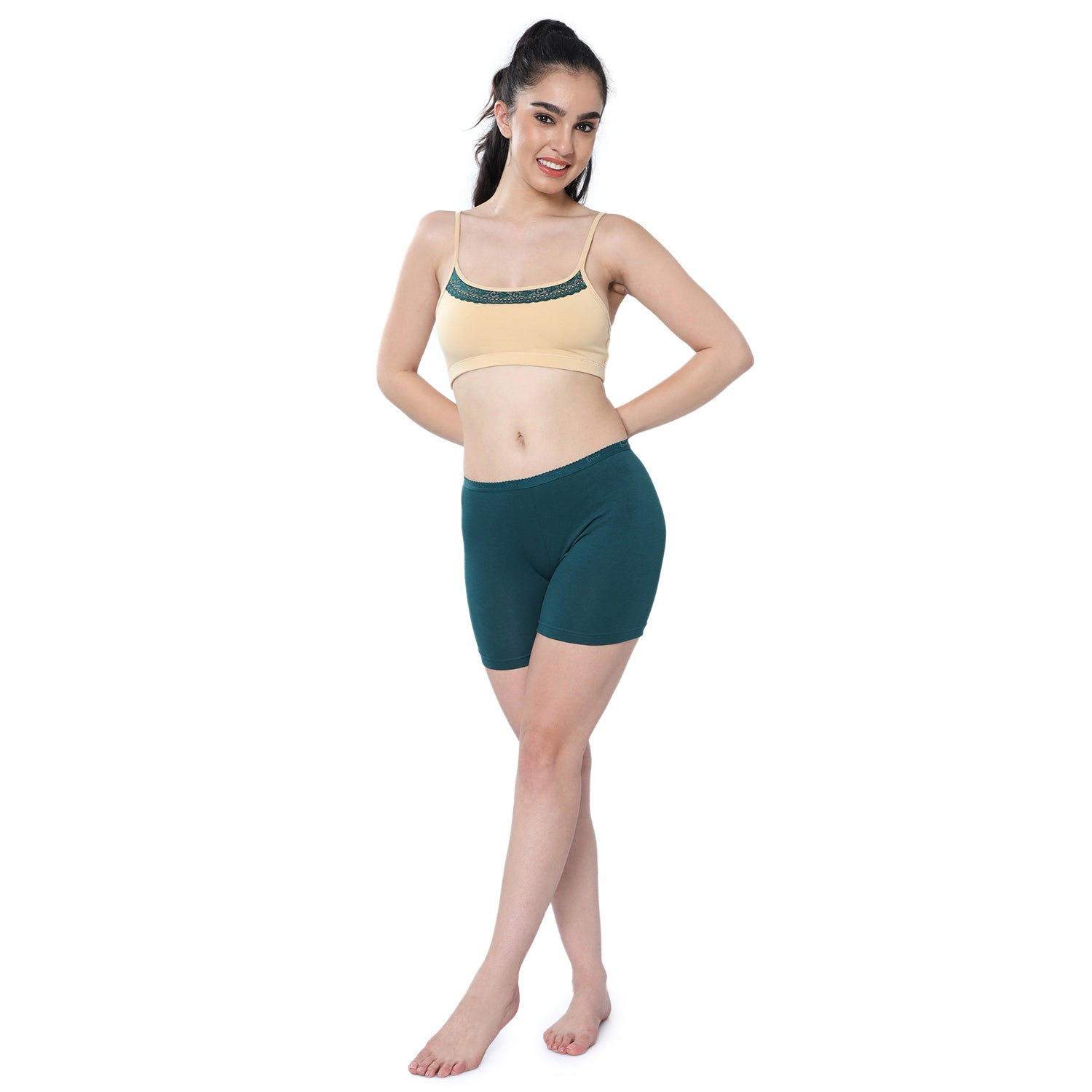 Women Teal Cycling Shorts