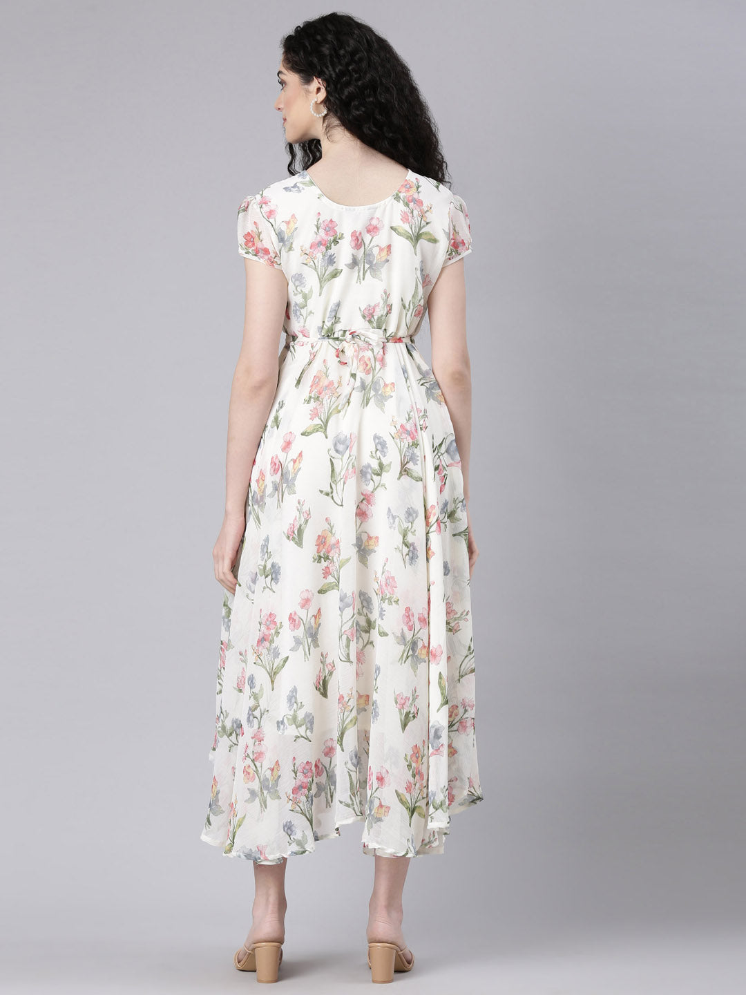 Women Soft Bloom Chiffon Dress