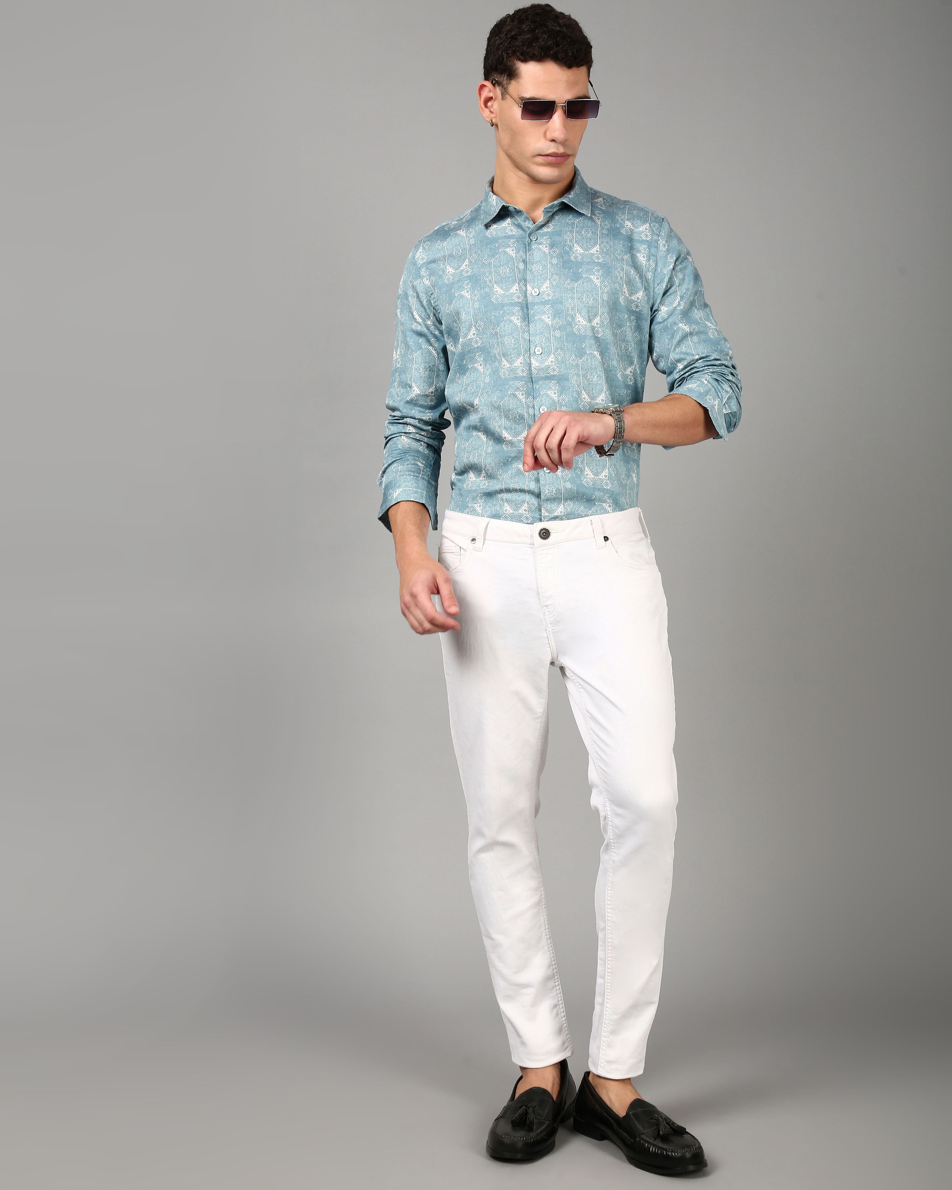 Men Blue Casual Shirt