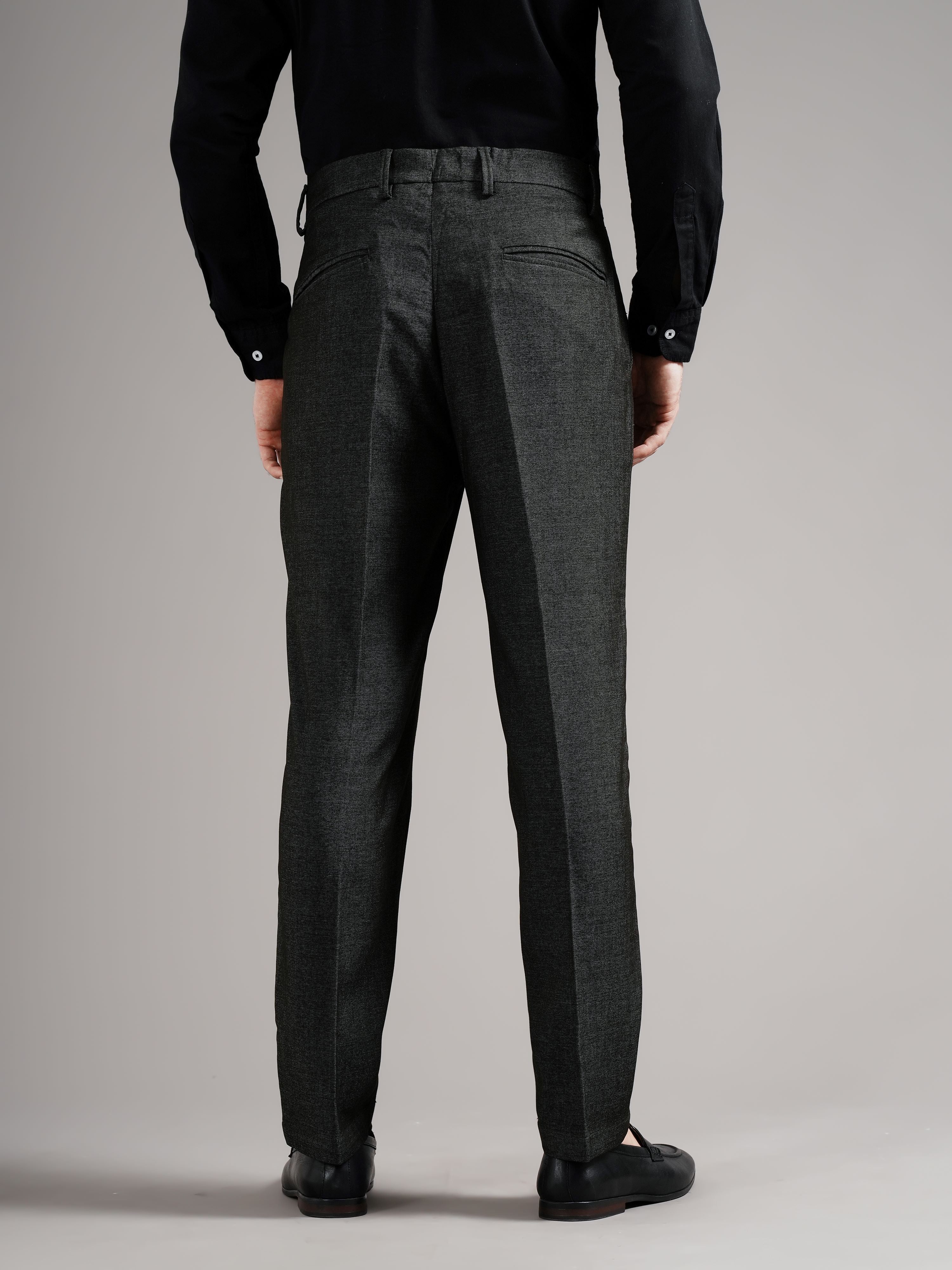 Men Olive Straight Fit Trousers