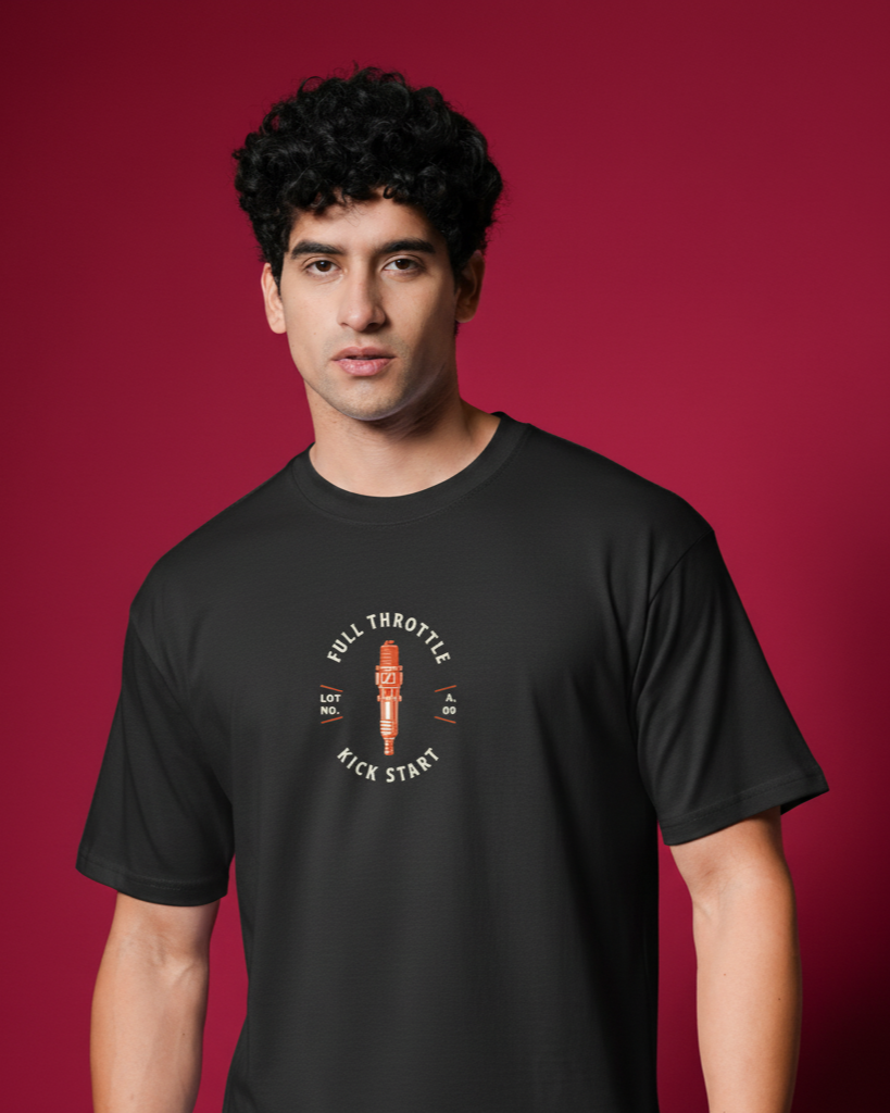 Men Round Neck Cotton T-Shirt