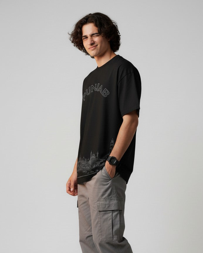 Men Printed Cotton Oversized T-Shirt