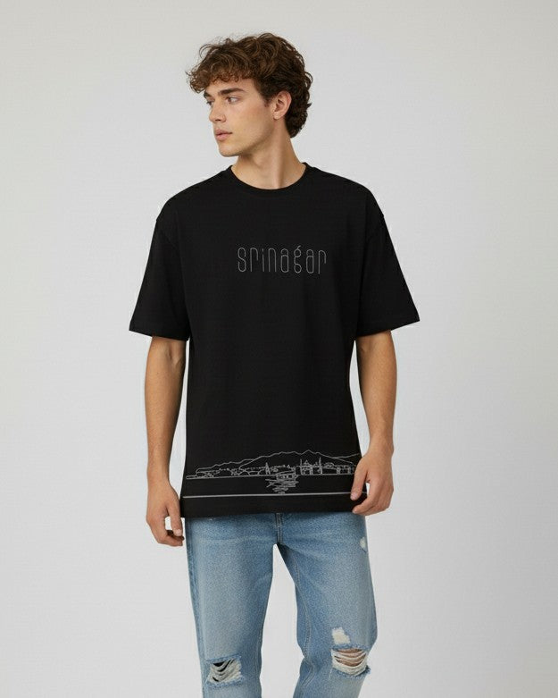 Men Printed Cotton Oversized T-Shirt