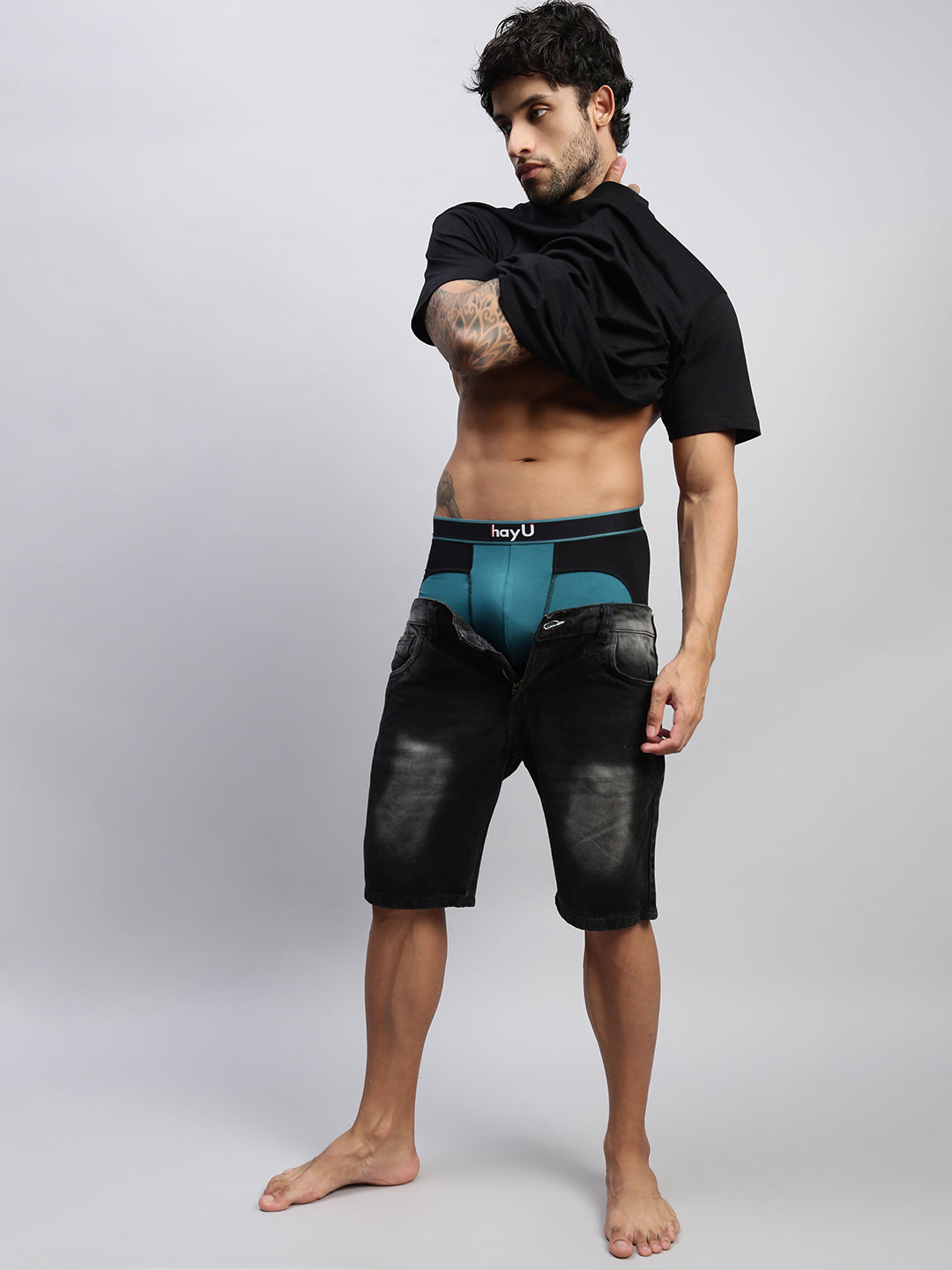 Men Teal Modal Trunks