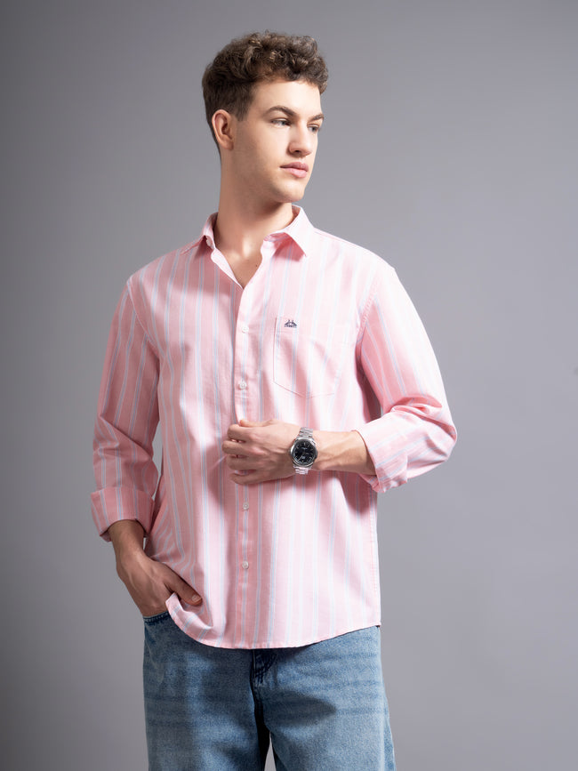 Men Pink Casual Shirt