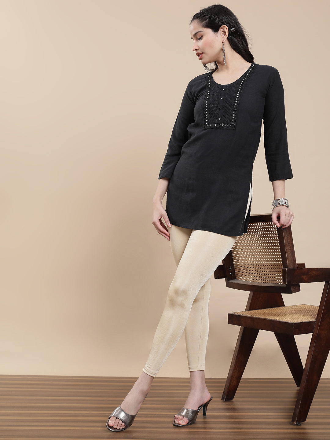 Women Gold Festive Pants